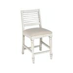 Stone White Ladder Back 24" Stool
