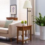 Chair Side Table in Medium Oak - Image 2