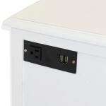 Egg Shell Side Table with Drawer and Cabinet - Image 2