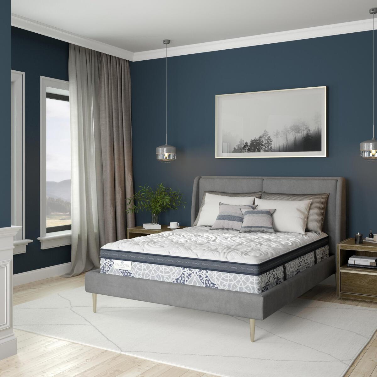 Passions Engleson Cushion Firm Hybrid Euro Pillowtop Mattress Blue Passions Engleson Cushion Firm Hybrid Euro Pillowtop Mattress Blue - Image 1