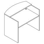 Reception Desk Shell-48 X 36 X 41"- Slate Grey