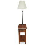 Chair Side Table in Medium Oak - Image 4