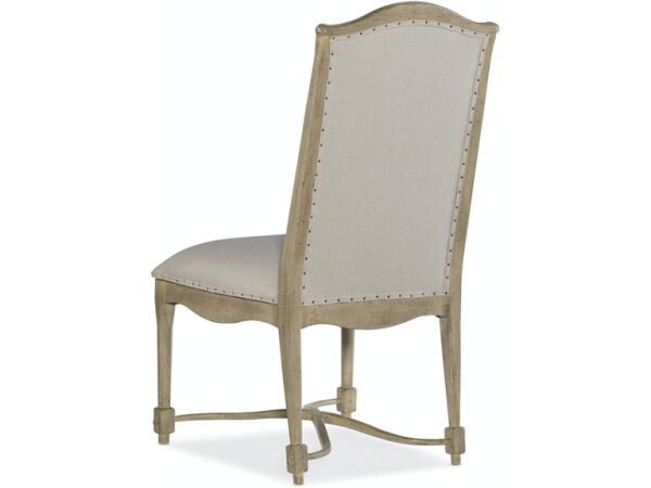 Ciao Bella Upholstered Back Side Chair Brown/Grey - Image 2