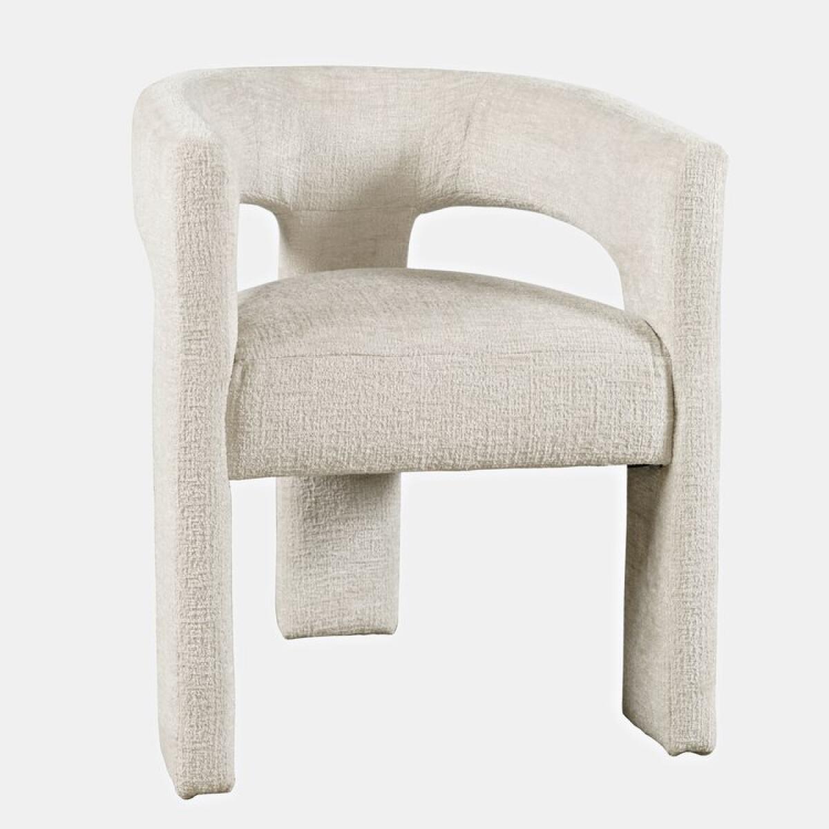 Gwen Open-Back Upholstered Chair- Cream Gwen Open-Back Upholstered Chair- Cream - Image 1