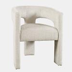 Gwen Open-Back Upholstered Chair- Cream