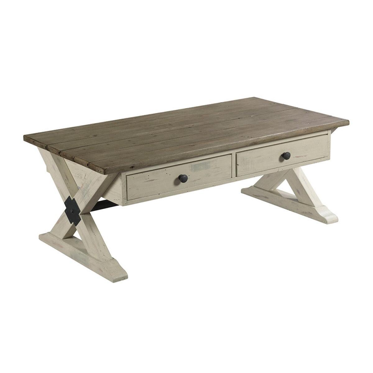 Reclamation Place Trestle Rectangular Cocktail Table Reclamation Place Trestle Rectangular Cocktail Table - Image 1