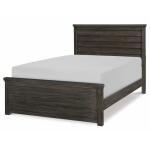 Full Louvered Bed in Aged Barnwood
