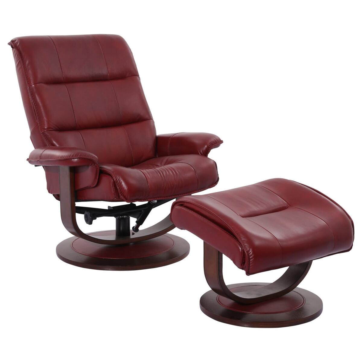 Knight – Rouge Manual Reclining Swivel Chair And Ottoman Knight - Rouge Manual Reclining Swivel Chair And Ottoman - Image 1