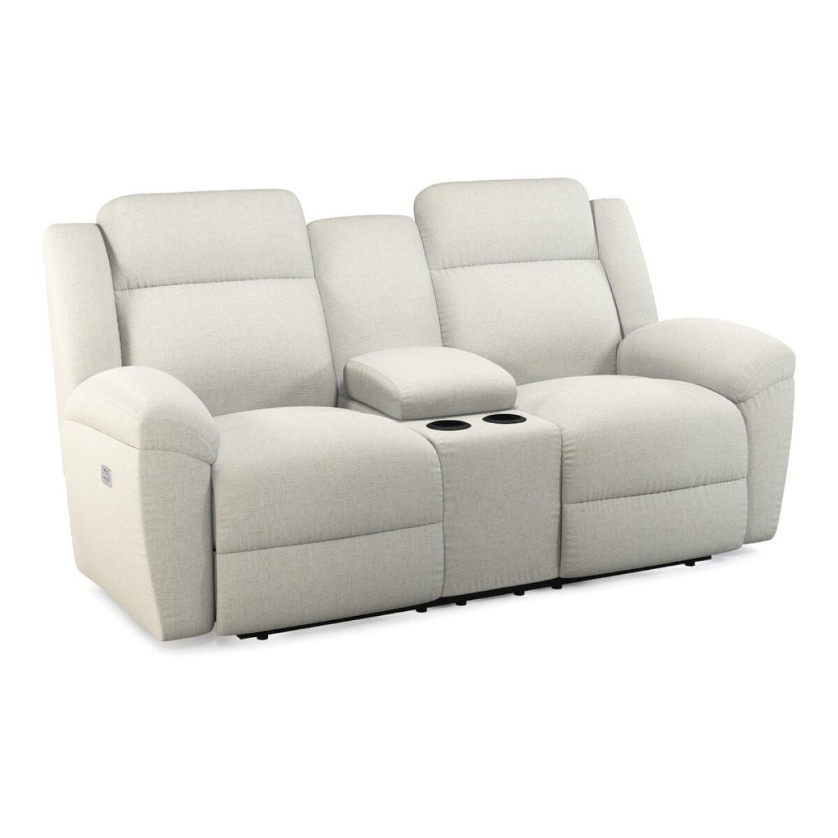 Joel Power Reclining Loveseat w/ Headrest & Console Joel Power Reclining Loveseat w/ Headrest & Console - Image 1