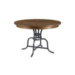 44" Round Dining Table With Metal Base
