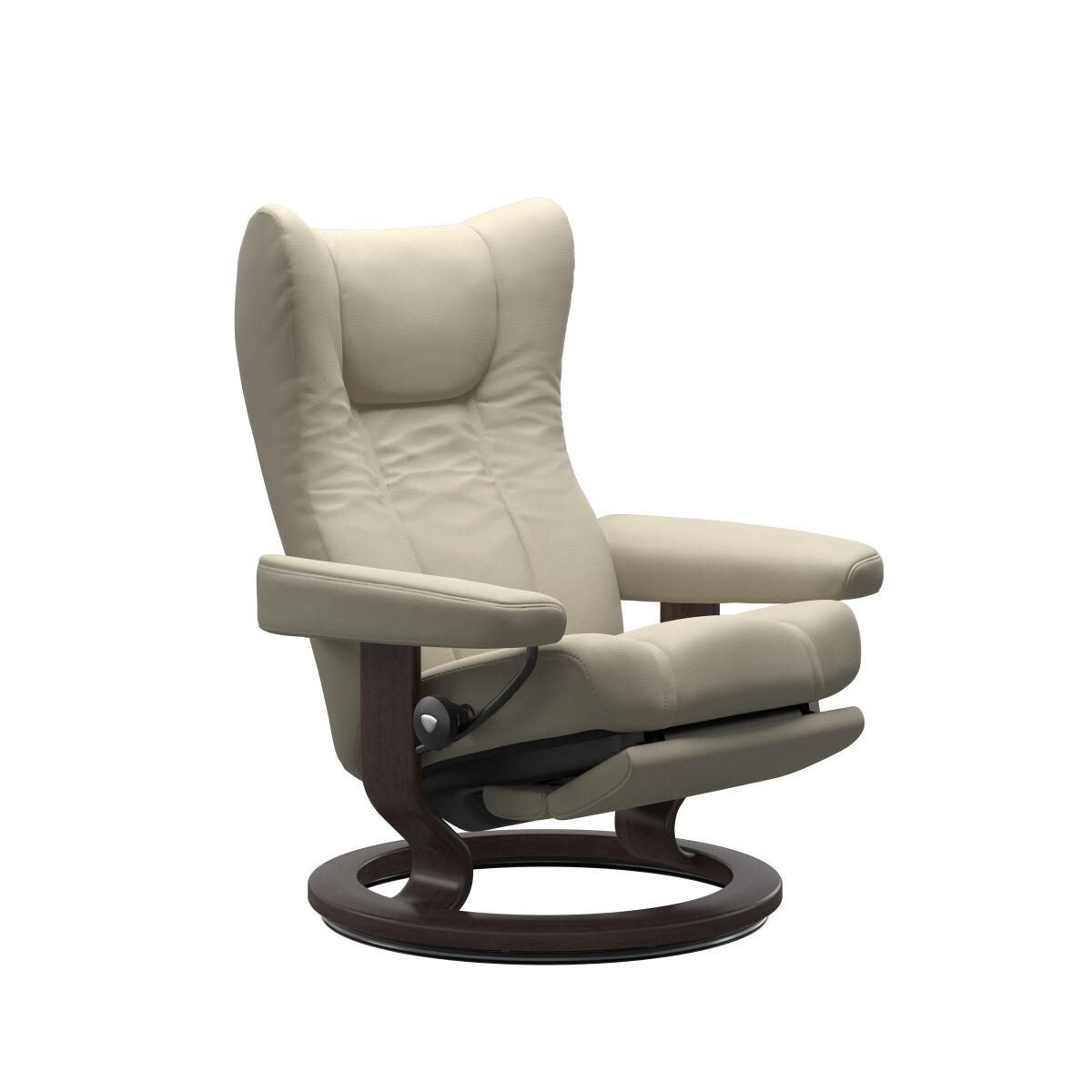 24cc0ce5cf88c2b10656745d9b7086c8 Stressless® Wing (M) Classic Base Recliner with Power - Image 1