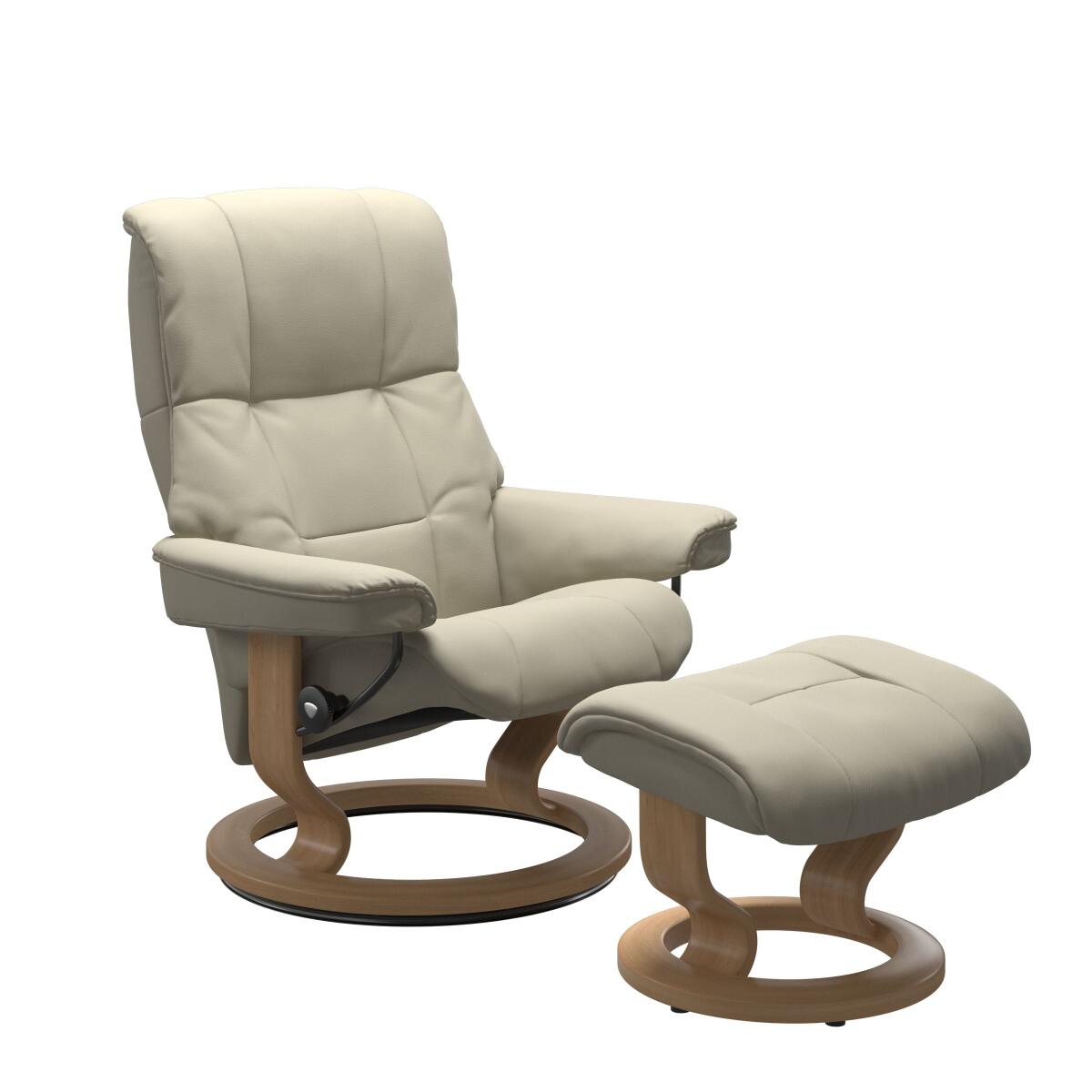 27c14b97261e333f4cbed6fc44b2f845 Stressless® Mayfair (M) Classic Base Recliner with Ottoman - Image 1