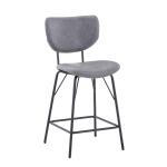 Owen Upholstered Counter Stool- Grey