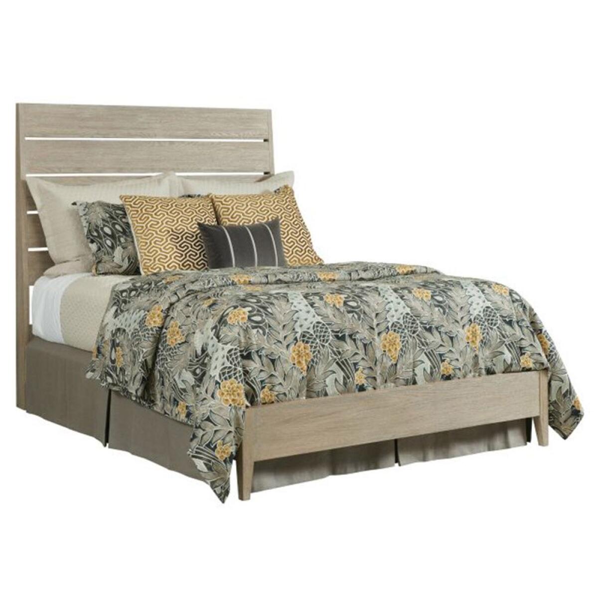 Symmetry King Incline with High Footboard Bed Symmetry California King Incline Oak Low Bed - Image 1