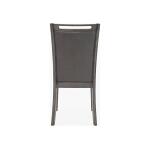 Manchester Upholstered Dining Chair Grey Finish - Image 4