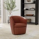 Barolo Vintage Cognac Swivel Club Chair