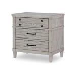 Modern Farmhouse 3-Drawer Nightstand With Built-In Outlet
