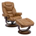 Monarch Rouge Manual Reclining Swivel Chair and Ottoman