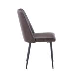 Maddox Upholstered Chair Dark Brown - Image 3