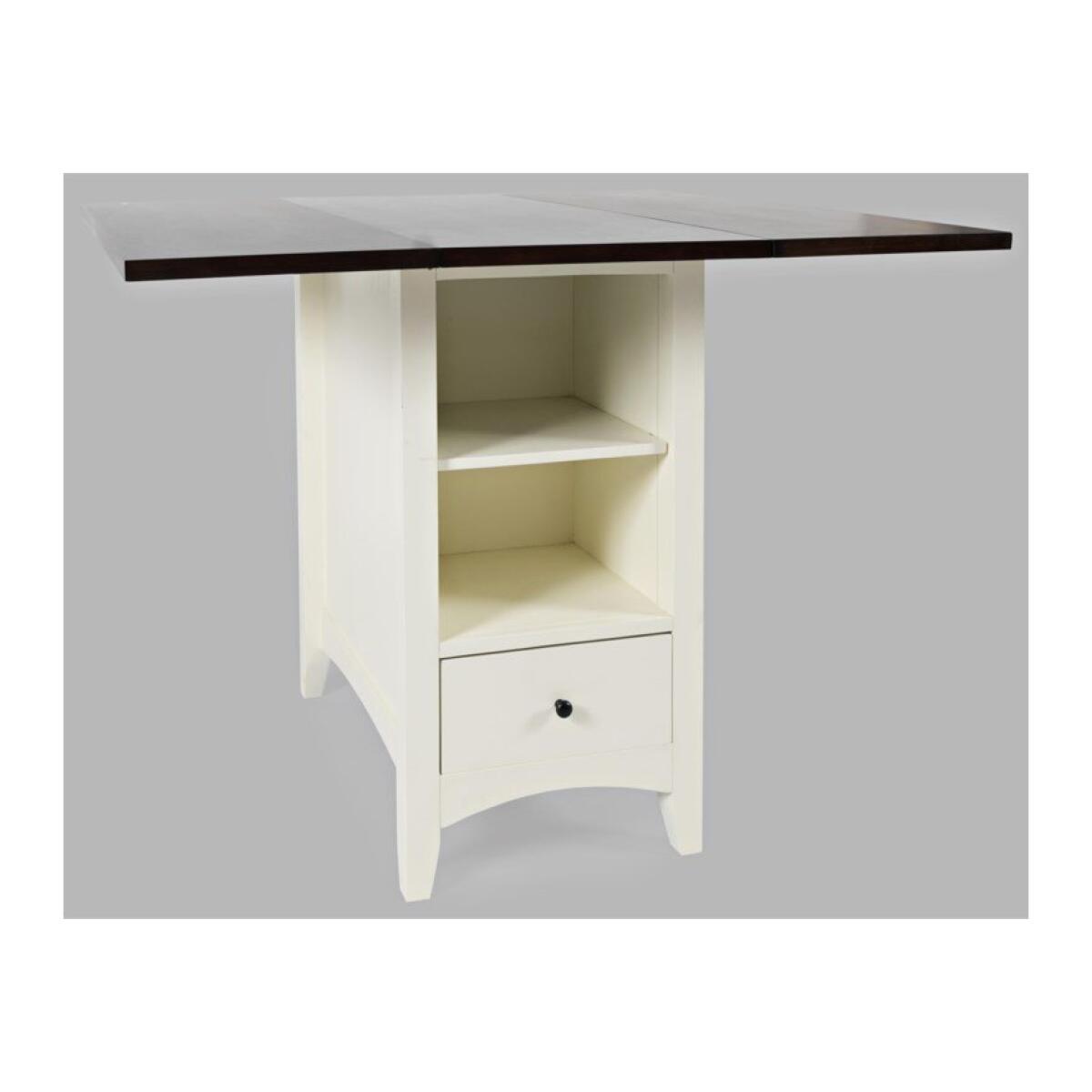 Asbury Park Storage Counter Dropleaf White Asbury Park Storage Counter Dropleaf White - Image 1