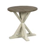 Reclamation Place Trestle Round End Table