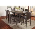 Manchester 7 Piece Coutner Height Dining Set Grey Brown Finish