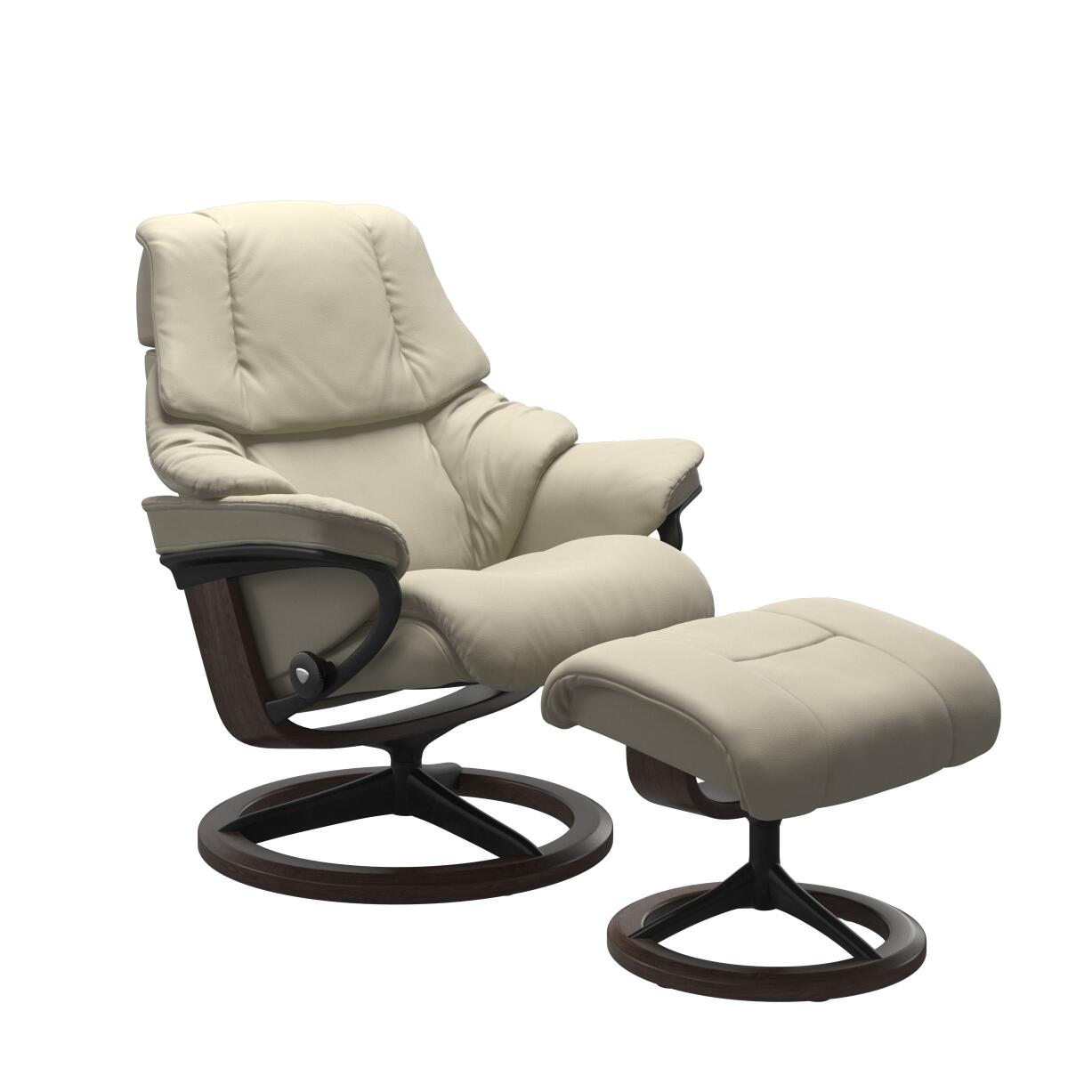 4f2f82e0bd32fa045feb8a4e8b707569 Stressless® Reno (S) Signature Base Recliner with Ottoman - Image 1
