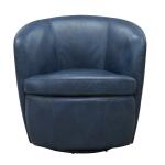Barolo Vintage Navy Swivel Club Chair - Image 2