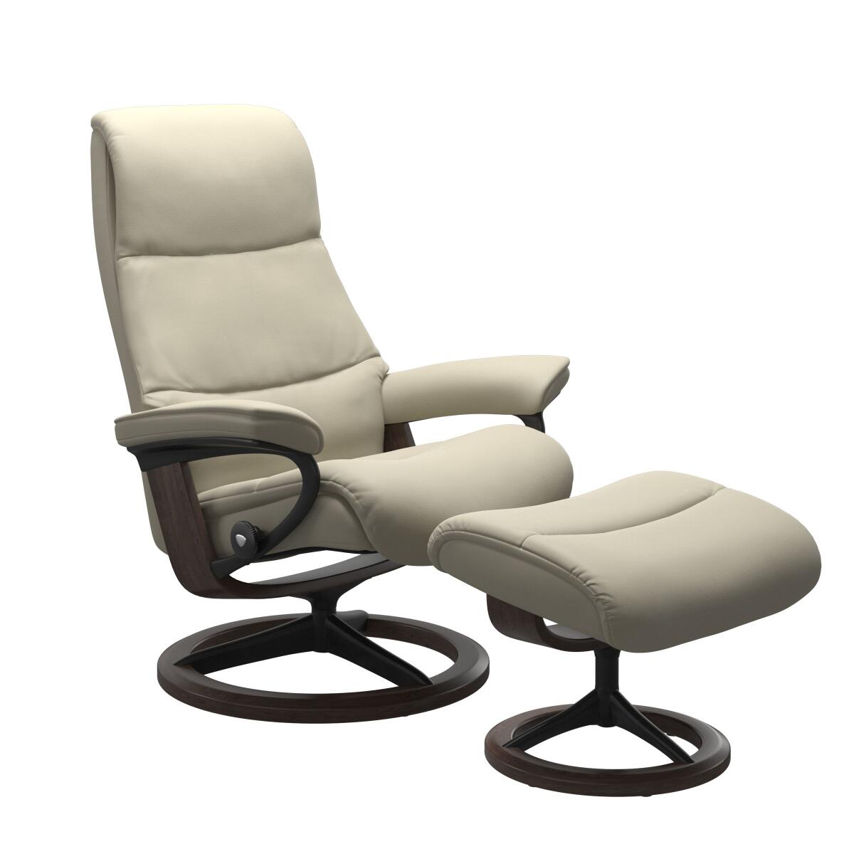 58e7e85e6b0e84ac1453d26a60e5aafa Stressless® View (S) Signature Base Recliner with Ottoman - Image 1