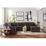 3 Piece Leather Sectional Sofa with 1 Power Recliner and RAF Chaise Lounge