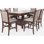 Manchester High/Low Rectangle Dining Table Warm Dark Finish - Image 3