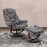 Ice Manual Reclining Swivel Chair And Ottoman - Image 2