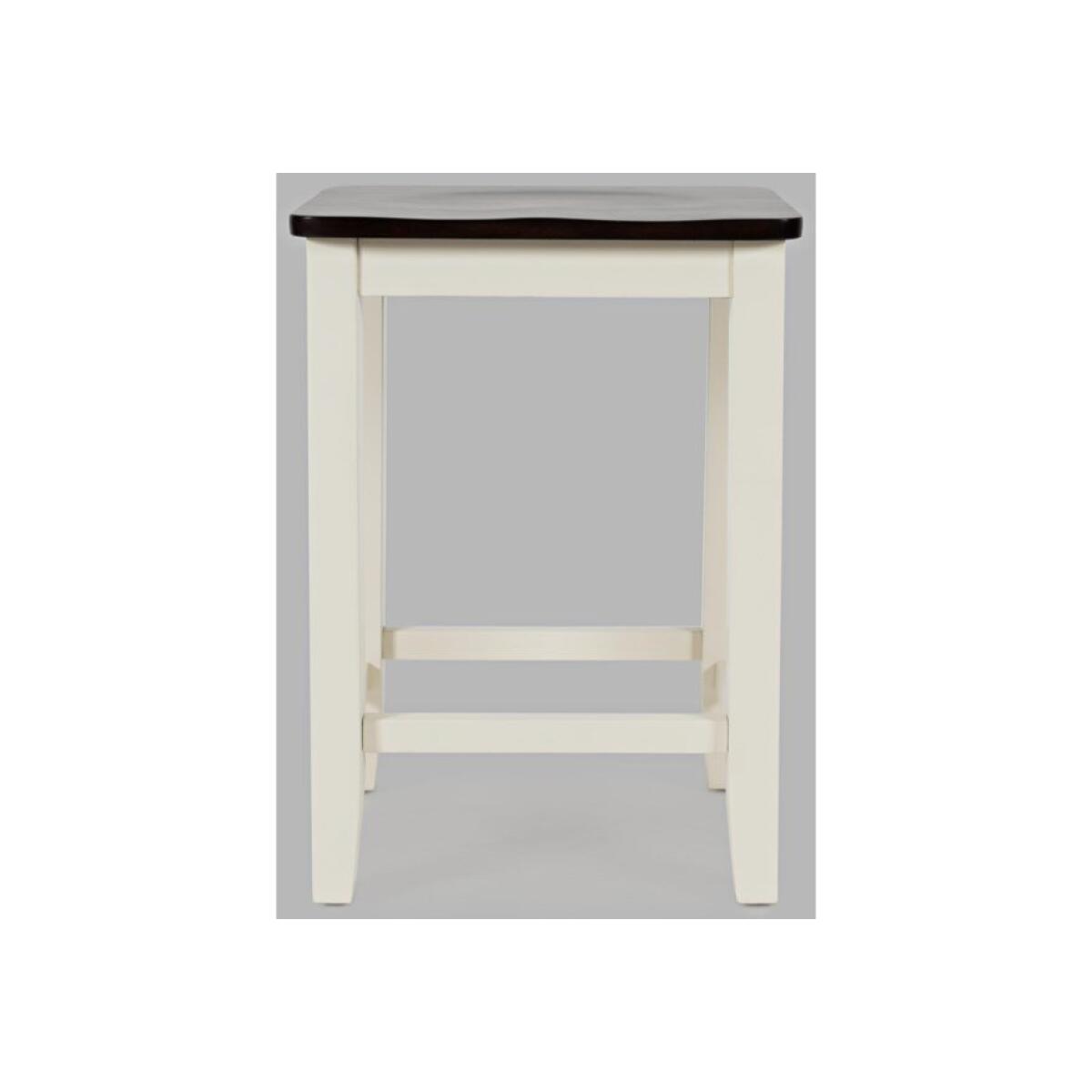 Asbury Park Backless Saddle Stool White Asbury Park Backless Saddle Stool White - Image 1