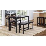 Asbury Park 4 Piece Counter Height Dining Set Black
