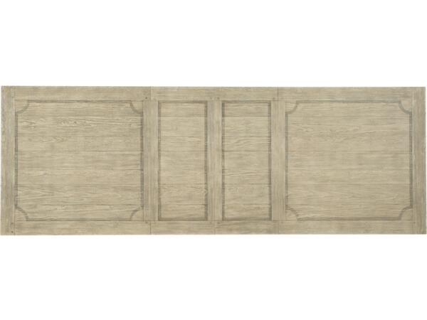 Ciao Bella 84in Trestle Table with 2-18in Leaves in White/Black - Image 2