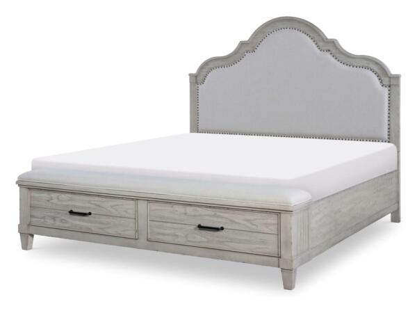 Queen Upholstered Panel Bed With Storage Footboard Beds Legacy Classic Furniture