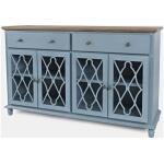Aurora Hills Blue 4-Door Accent Chest - Image 2