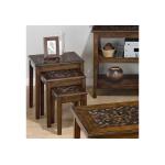Baroque Brown 3-piece Nesting Chairside Tables