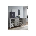 Belhaven Modern Farmhouse Credenza With Marble Top - Image 4