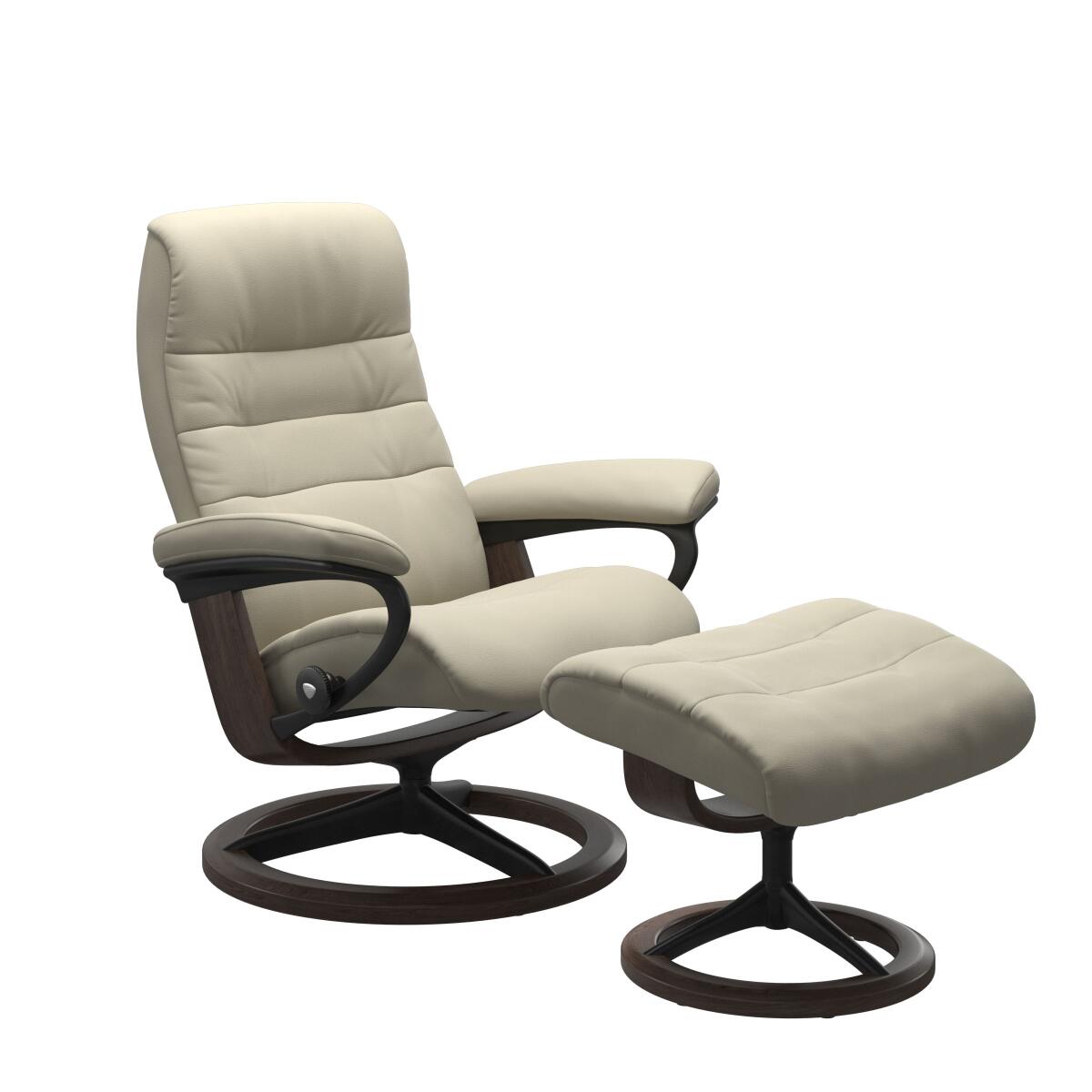 89d510d56c24ee60b935679bee3ae5d7 Stressless® Opal (L) Signature Base Recliner with Ottoman - Image 1