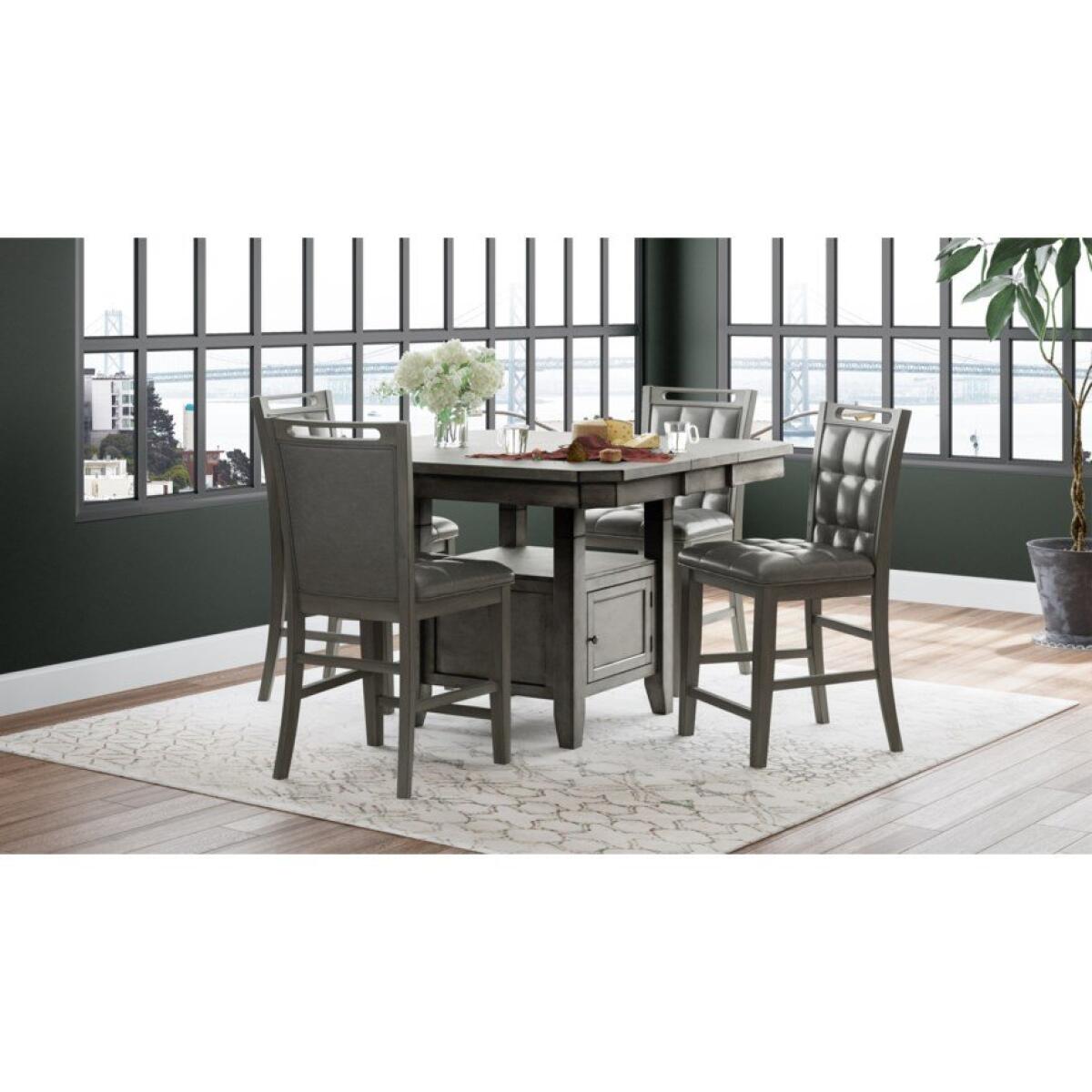 Manchester Counter Height Dining Set Grey Finish Manchester Counter Height Dining Set Grey Finish - Image 1