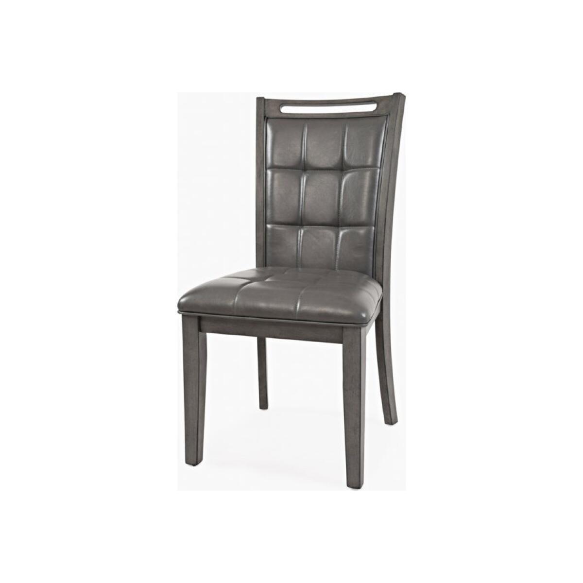Manchester Upholstered Dining Chair Grey Finish Manchester Upholstered Dining Chair Grey Finish - Image 1
