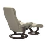 Stressless® View (S) Classic Base Recliner with Ottoman - Image 4