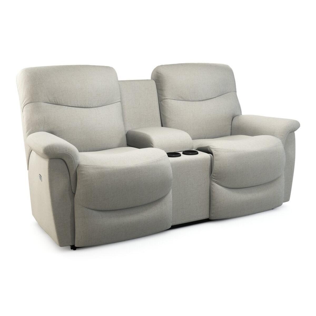 James Power Reclining Loveseat w/ Headrest & Console James Power Reclining Loveseat w/ Headrest & Console - Image 1