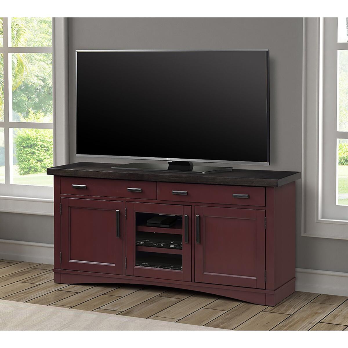 Americana Modern – Cranberry 63 In. Tv Console Americana Modern - Cranberry 63 In. Tv Console - Image 1
