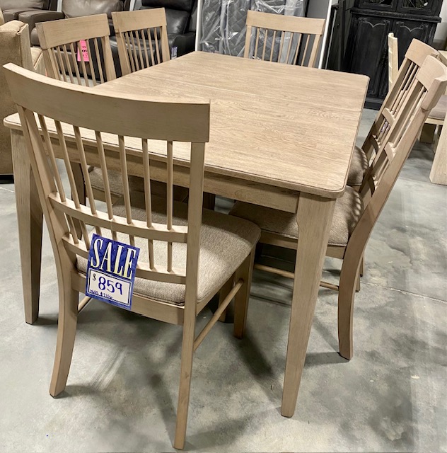 Intercon Beckett Dining Table with 6 Side Chairs Jernigan Furniture