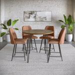 Maddox Upholstered Counter Stool- Orange - Image 3