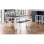 Asbury Park 4 Piece Dining Set White