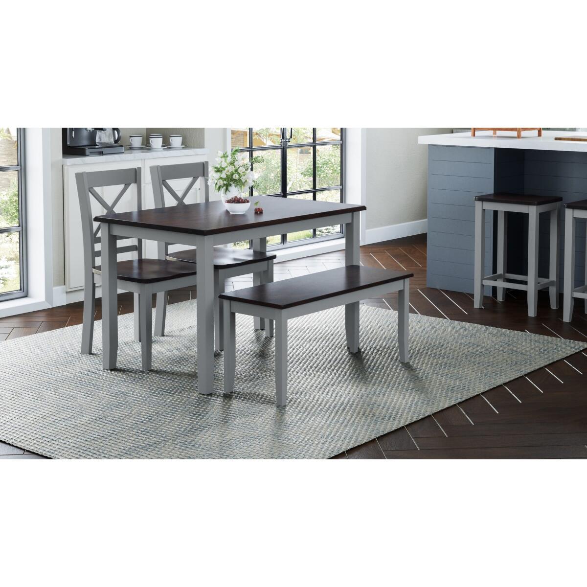 Asbury Park 4 Piece Dining Set Grey Asbury Park 4 Piece Dining Set Grey - Image 1