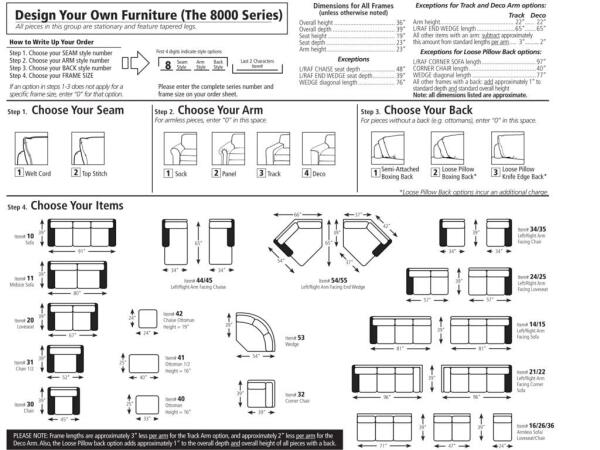 Smith Brothers Build Your Own (8000 Series) Large Corner Sectional Sofa - Image 3